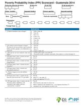 Guatemala Compassion PPI Scorecard (Spanish Only)