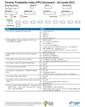 Sri Lanka Compassion PPI Scorecard (Sinhala)