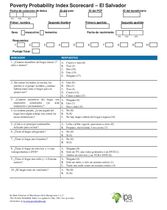 El Salvador Compassion PPI Scorecard (Spanish Only)