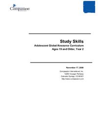 Study Skills - Year 2