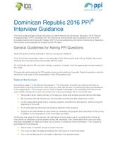 Dominican Republic PPI Interview Guide (English)